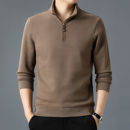 Pull Homme Col Zippé Manches Longues - Image 2