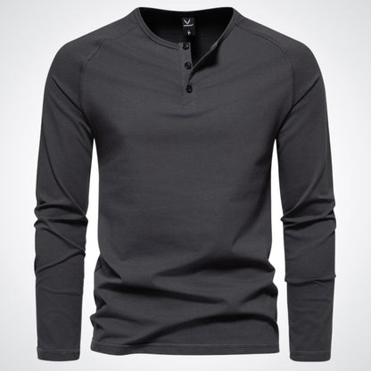 T-shirt Henley Boutonné Homme - Image 3
