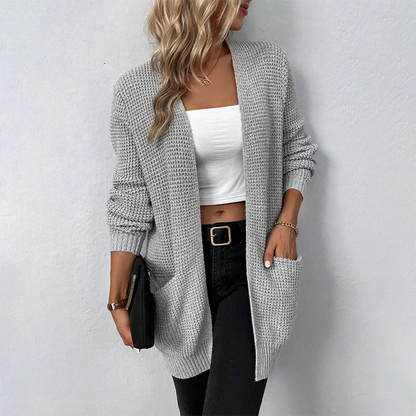 Cardigan Tricot Femme Ouvert sur le Devant - Image 3