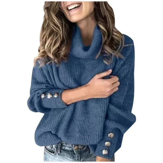 Pull Femme Col Roulé Coupe Décontractée - Image 1