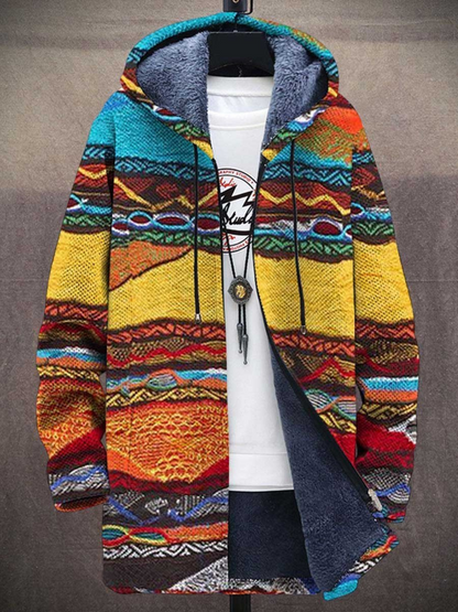 Veste Longue Imprimée Graphique pour Femme - Image 3