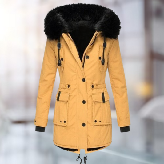 Parka Femme à Capuche en Fausse Fourrure - Image 1