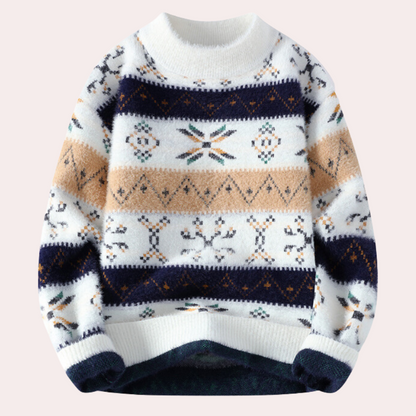 Pull en Tricot à Motifs pour Homme - Image 2