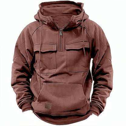 Sweat à Capuche Homme Demi-Zip - Image 6