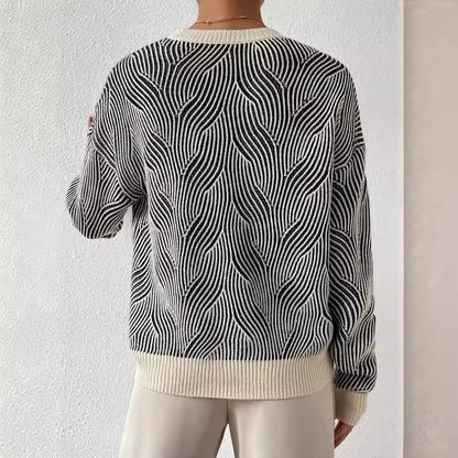 Pull ample à motifs pour femme - Image 3