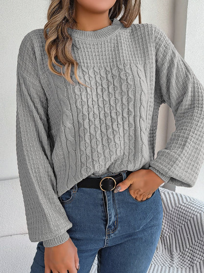 Pull Femme Col Rond en Tricot Côtelé - Image 10