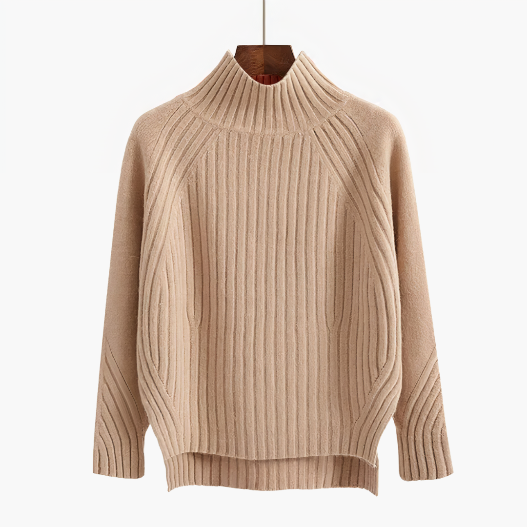 Pull Femme Côtelé Coupe Décontractée - Image 4