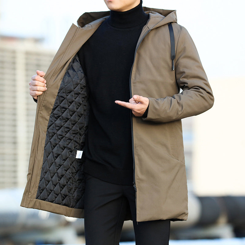 Manteau Mi-Long à Capuche pour Homme - Image 3