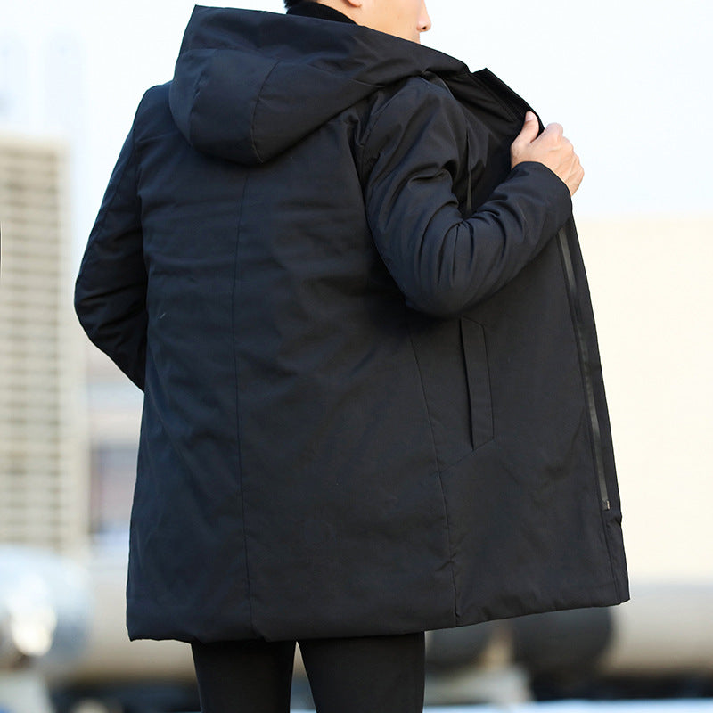 Manteau Mi-Long à Capuche pour Homme - Image 4
