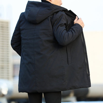 Manteau Mi-Long à Capuche pour Homme - Image 4