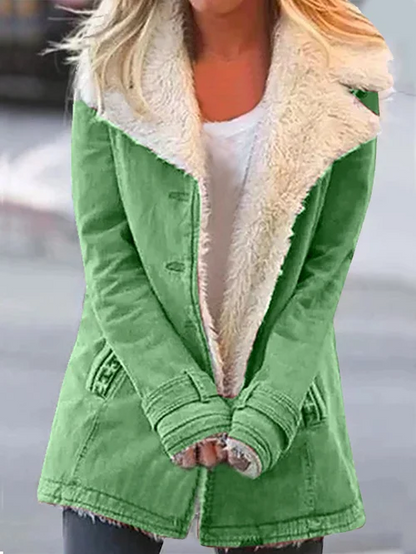 Veste Boutonnée Doublée Sherpa pour Femme - Image 5