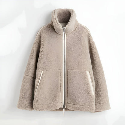 Veste Sherpa Zippée Oversize Femme - Image 4