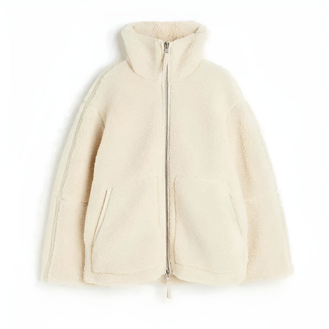Veste Sherpa Zippée Oversize Femme - Image 2