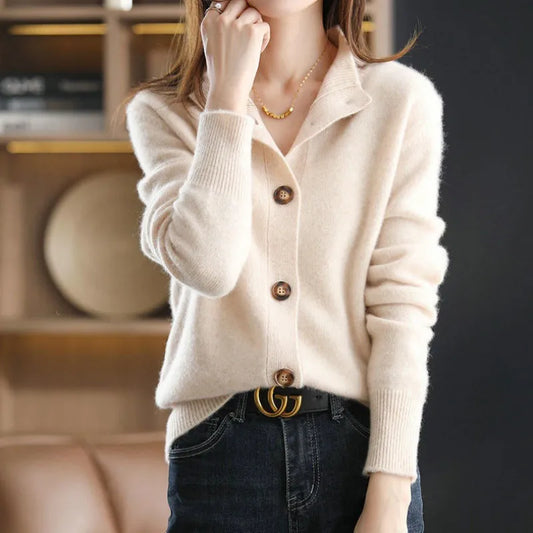 Pull Femme Boutonné à Col - Image 1