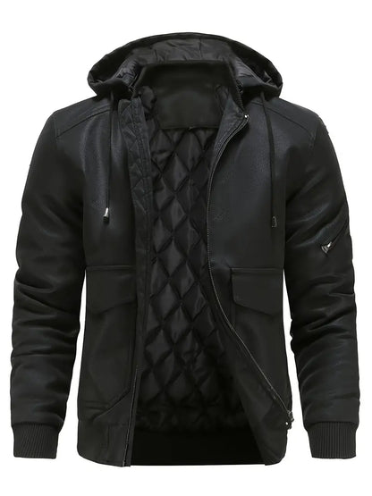 Blouson aviateur à capuche pour homme - Image 3