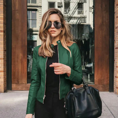 Veste Moto Femme Zippée - Image 10