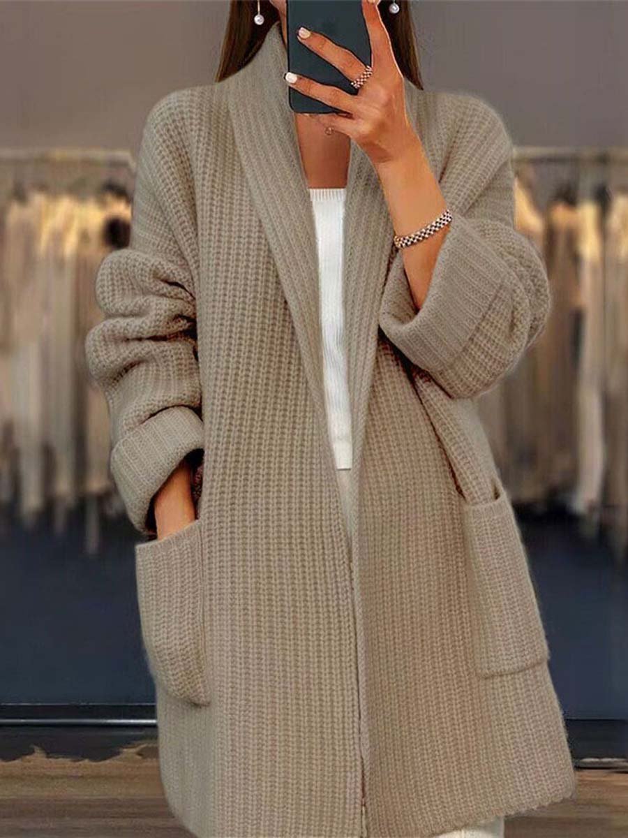 Manteau Cardigan Tricot Femme - Image 2