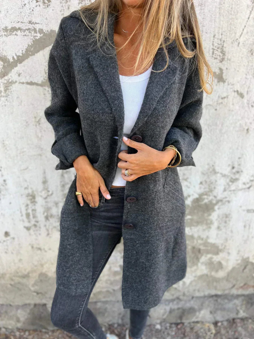 Manteau Boutonné Femme - Image 4
