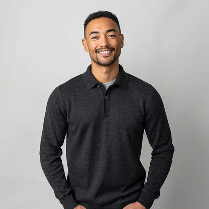 Pull Polo à Manches Longues pour Homme - Image 4