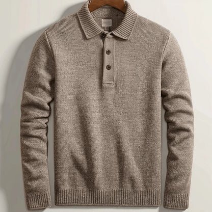 Pull Polo à Manches Longues pour Homme - Image 2
