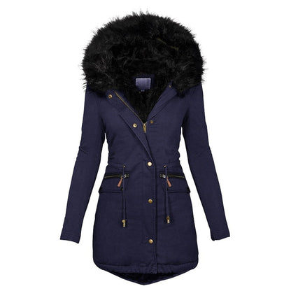 Anorak Femme à Capuche Bordée de Fourrure - Image 4