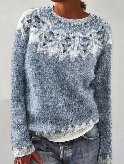 Pull Femme Col Rond à Motifs - Image 5