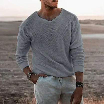 Pull V-Neck à Manches Longues pour Homme - Image 3