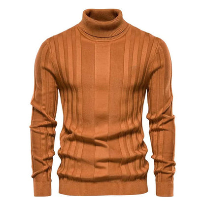 Pull Homme Col Roulé Côtelé - Image 4