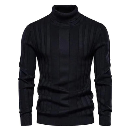 Pull Homme Col Roulé Côtelé - Image 2