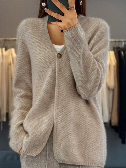 Cardigan Femme Maille Texturée Col V - Image 3