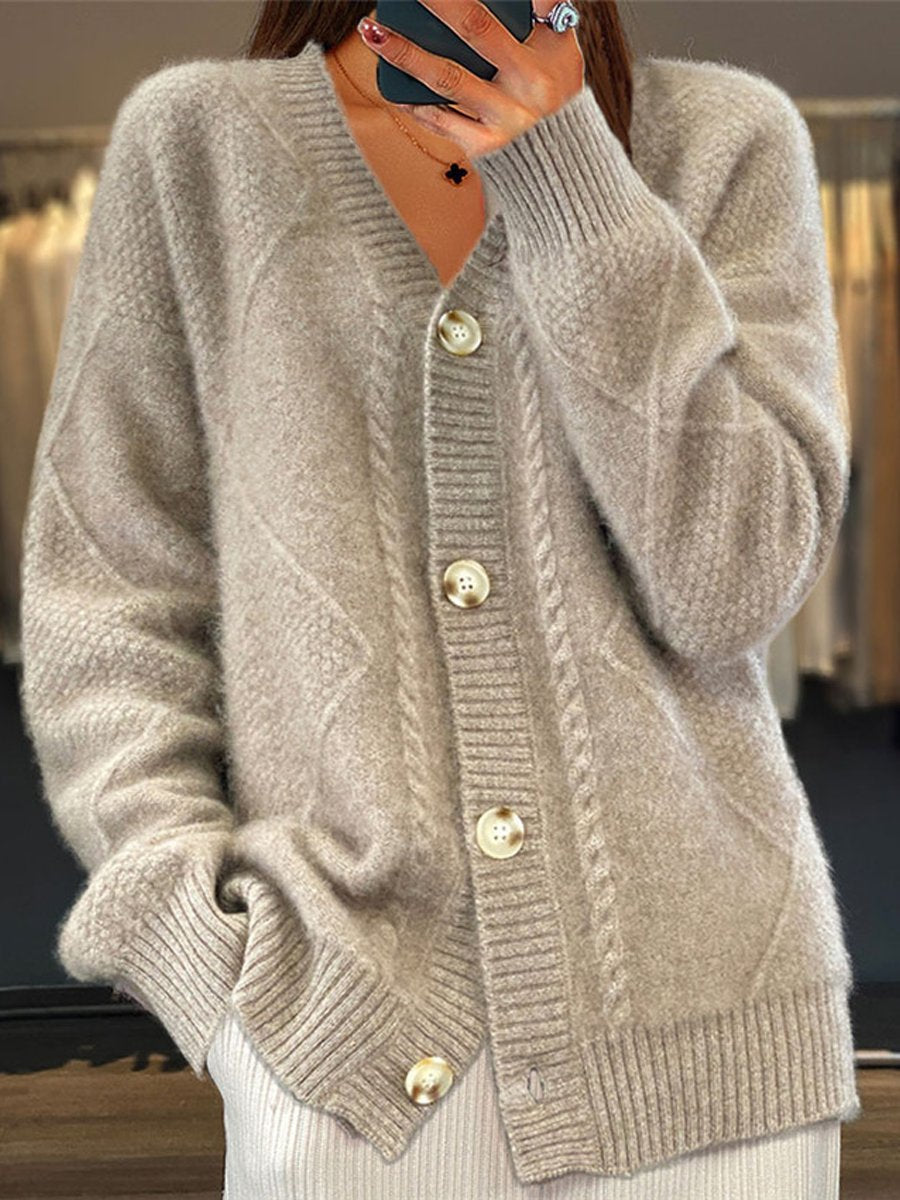 Cardigan Femme Boutonné Col en V - Image 3