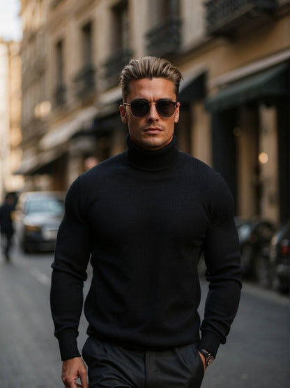 Pull col roulé slim fit homme - Image 1