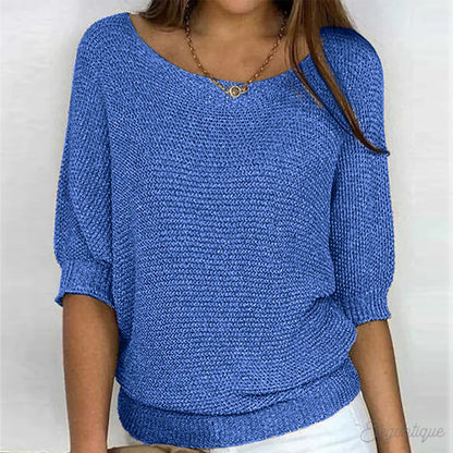 Pull en Tricot Femme Manches 3/4 - Image 4