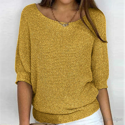 Pull en Tricot Femme Manches 3/4 - Image 5