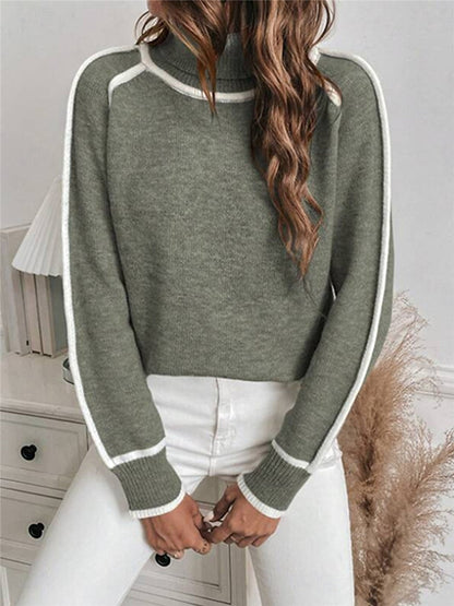 Pull Femme Manches Longues Color Block - Image 2