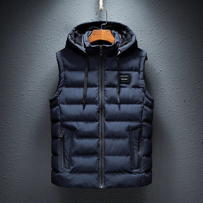 Gilet matelassé à capuche pour homme - Image 1