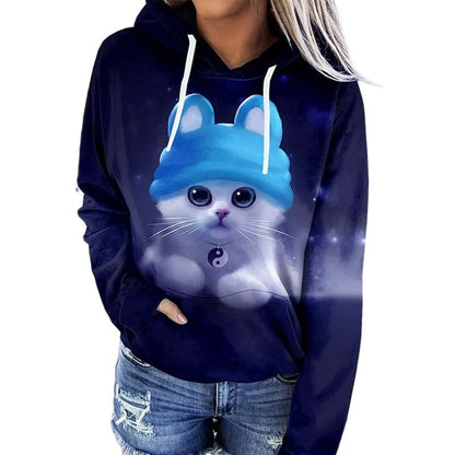 Sweat à Capuche Femme Manches Longues Imprimé Graphique - Image 2
