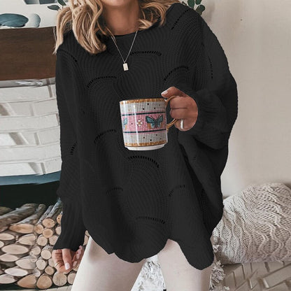 Pull ample en maille ajourée pour femme - Image 2
