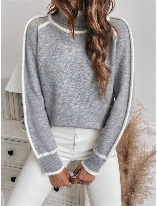 Pull Femme Manches Longues Color Block - Image 1
